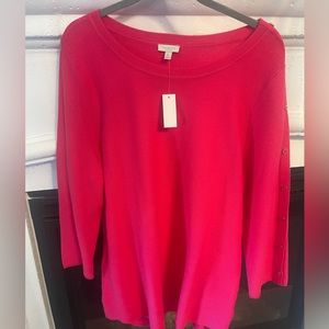 Talbots pink sweater 1X
